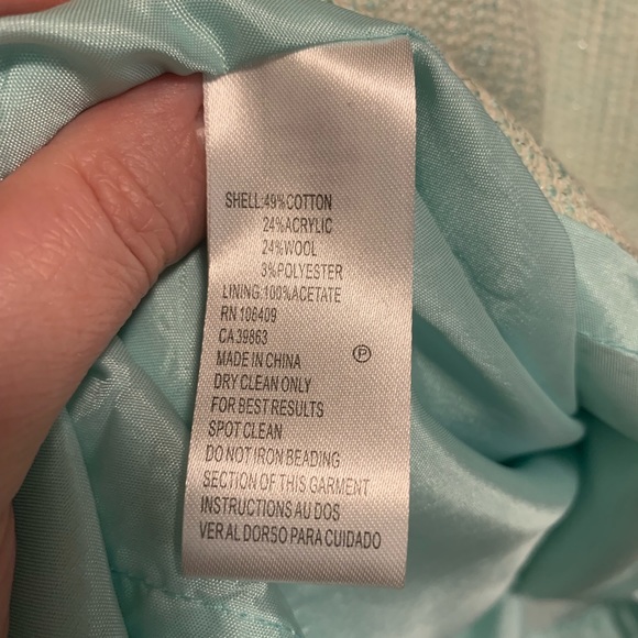 Tahari Light turquoise mini dress - Picture 8 of 8